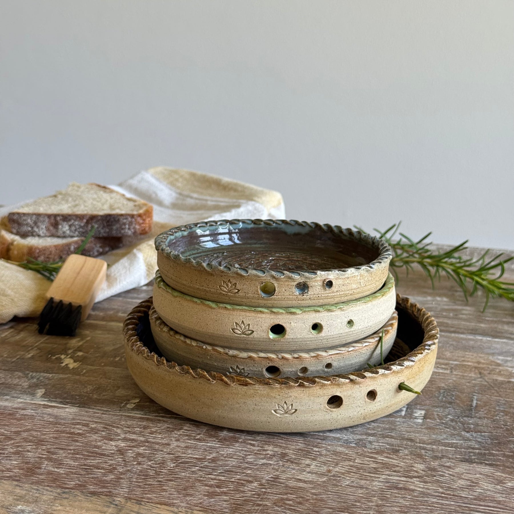 The Gathering Dish | Handmade Ceramic Garlic Grater, Herb & Dipping Dish
