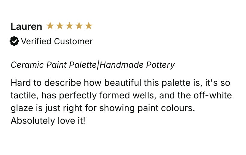 Handmade Ceramic Paint Palette |Handmade Pottery