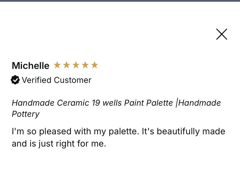 Handmade Ceramic Paint Palette |Handmade Pottery