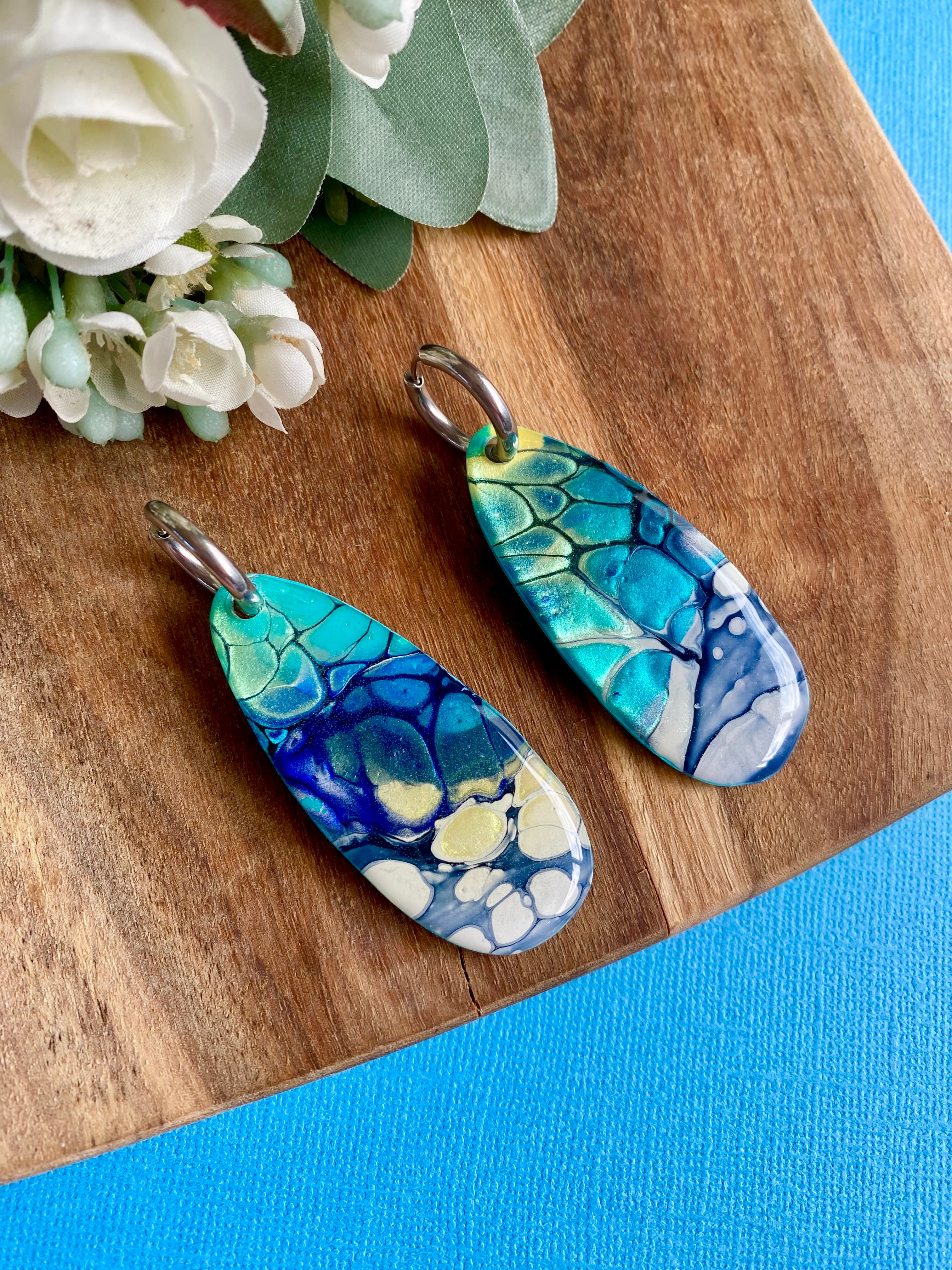 Artisan Turquoise Dangle Earrings