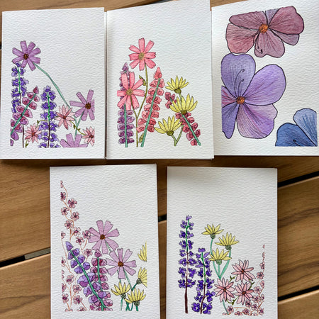Hand Painted Floral Greeting Card | Customisable