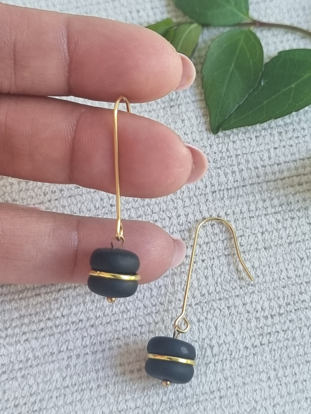 Goldren Black Dangles