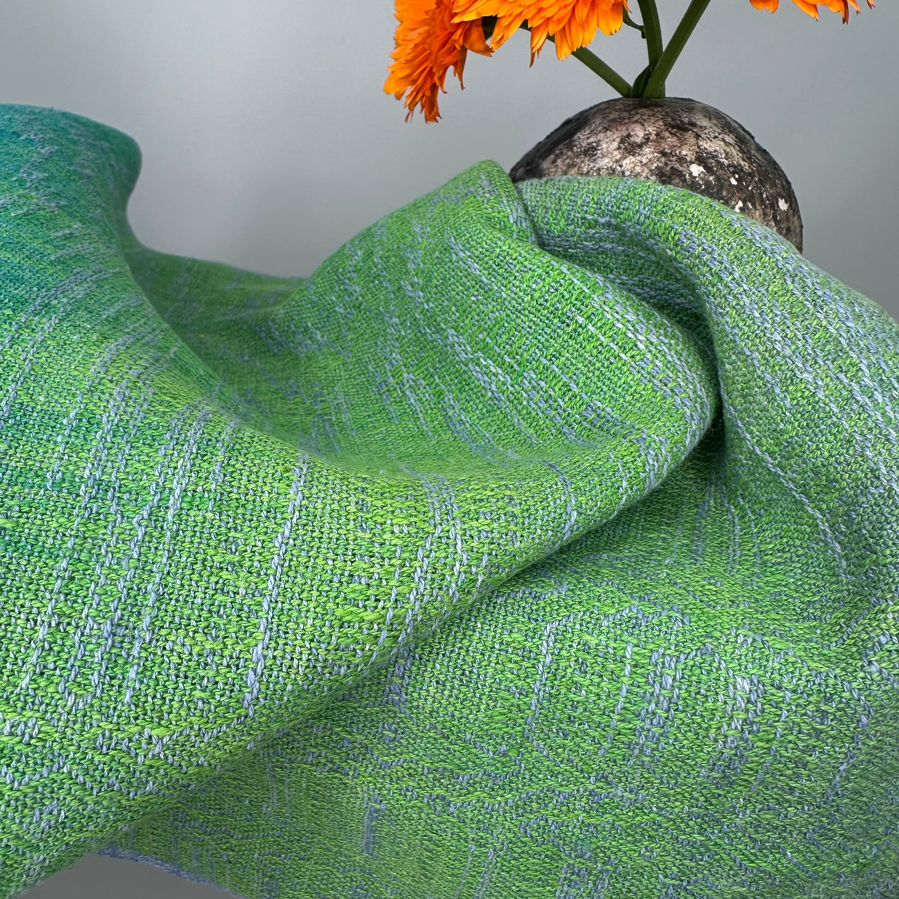 Hand-Dyed and Handwoven Linen/Cotton Tea Towels (Lilac Weft)