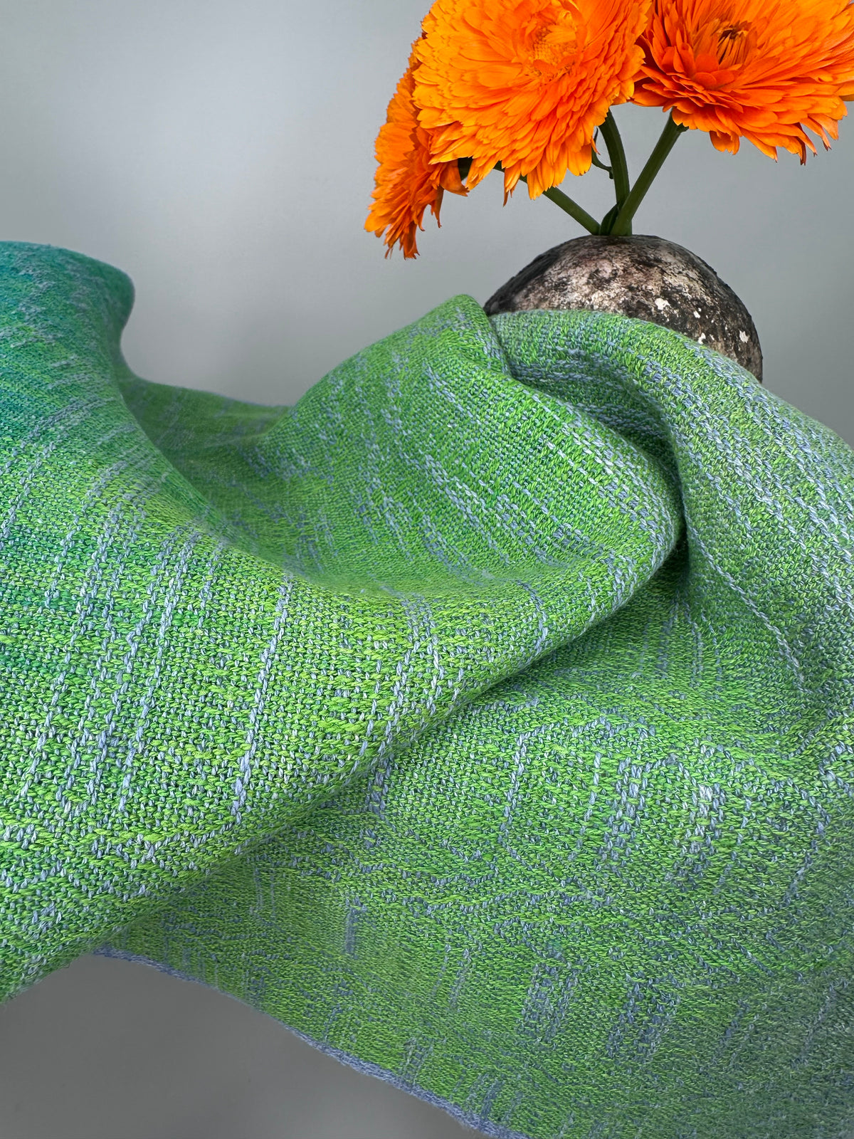 Hand-Dyed and Handwoven Linen/Cotton Tea Towels (Lilac Weft)