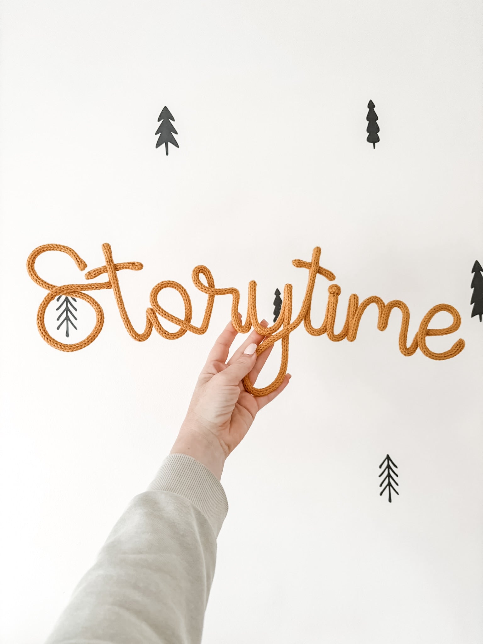 Storytime Knitted Sign Kids Room
