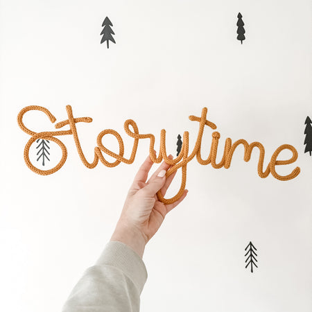 Storytime Knitted Sign Kids Room