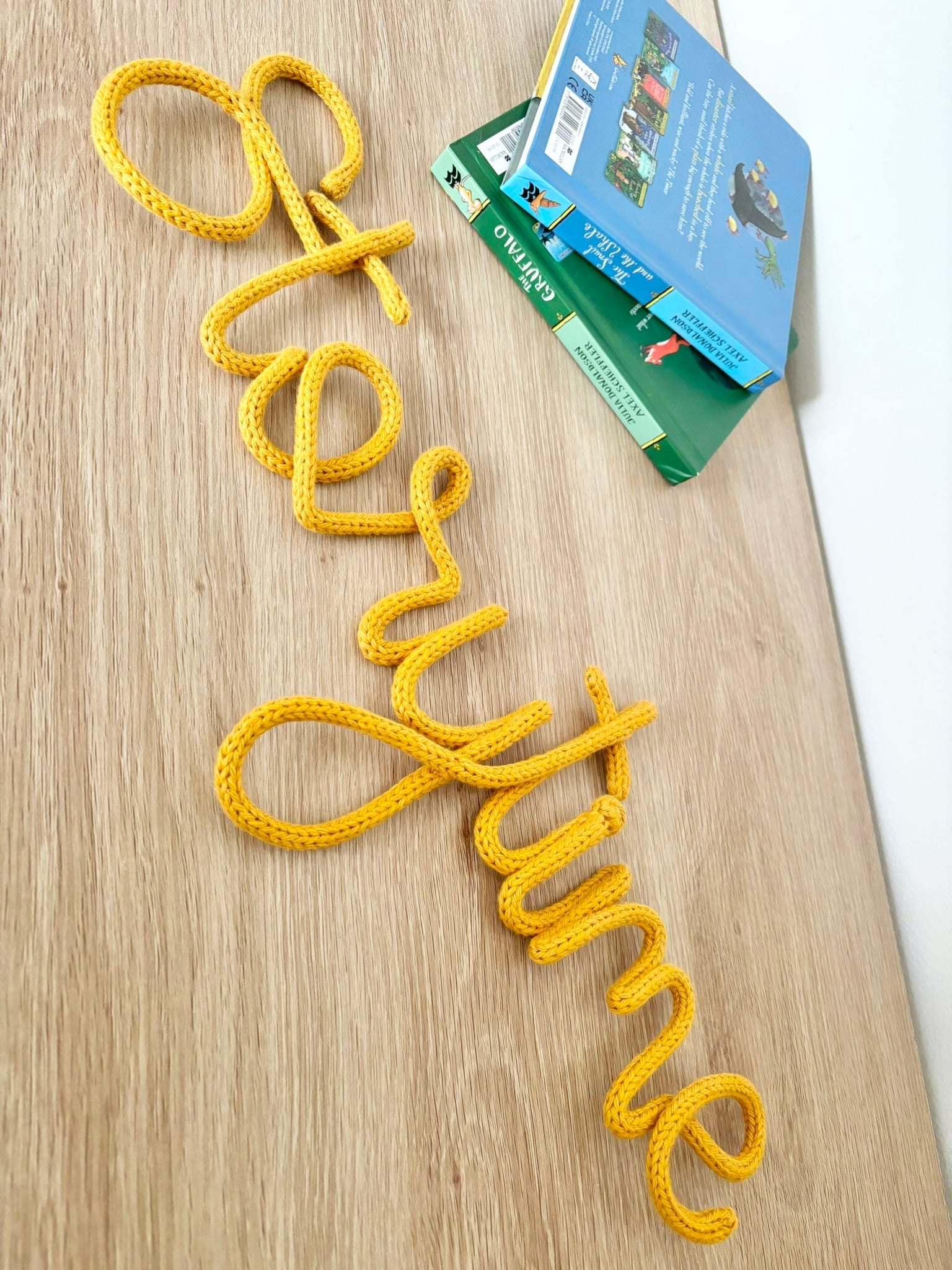 Storytime Knitted Sign Kids Room