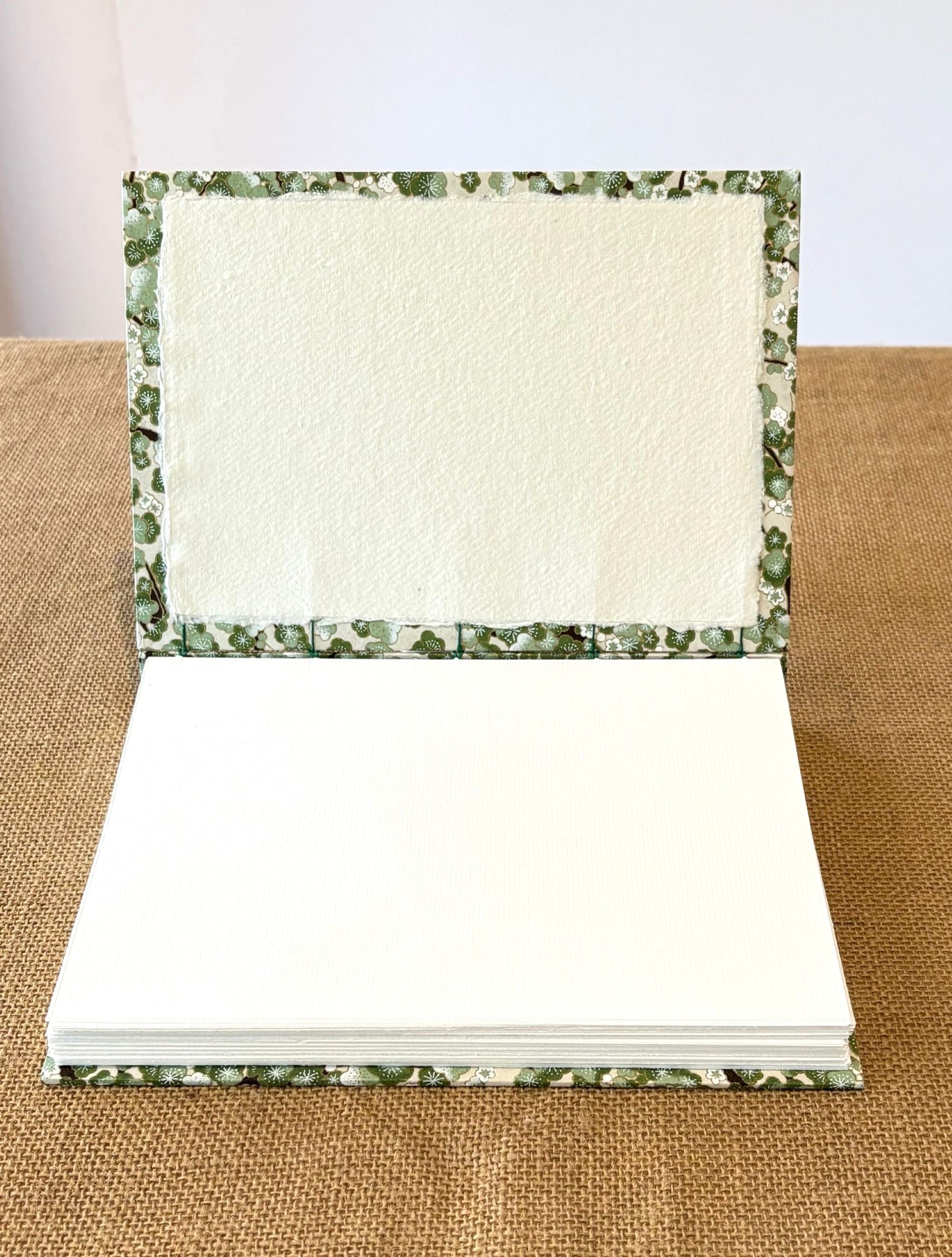 Handmade Secret Belgian Stitch Journal, Japanese Blossom Cover Design