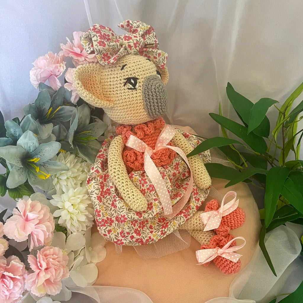 Handmade Crochet Koala Doll Miss Katie |Matching Bag |Matching Scrunchie