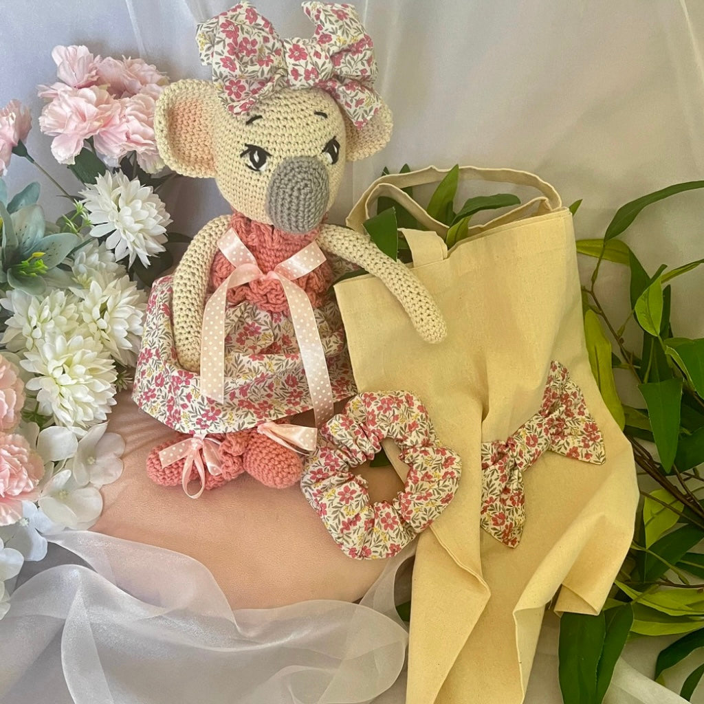 Handmade Crochet Koala Doll Miss Katie |Matching Bag |Matching Scrunchie