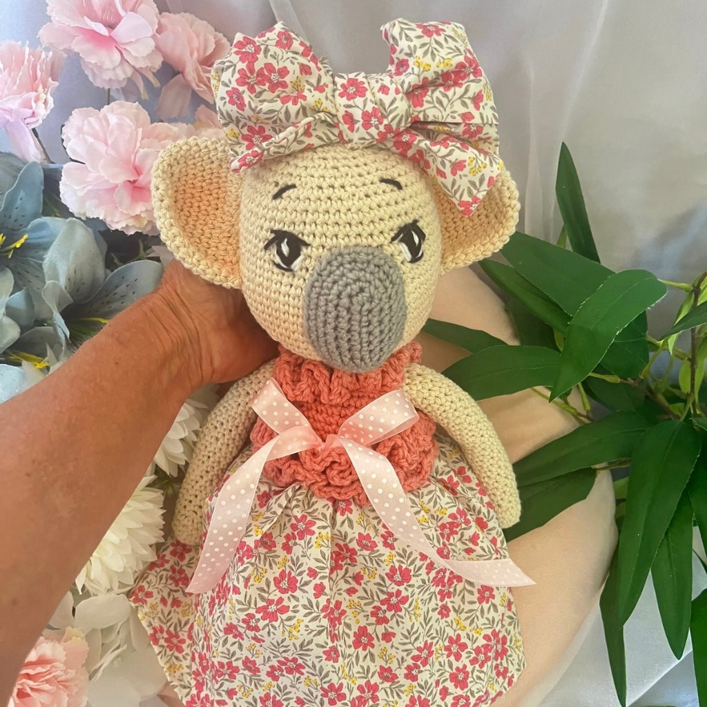Handmade Crochet Koala Doll Miss Katie |Matching Bag |Matching Scrunchie