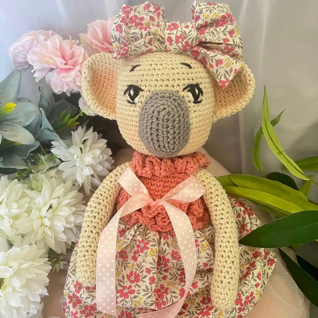 Handmade Crochet Koala Doll Miss Katie |Matching Bag |Matching Scrunchie