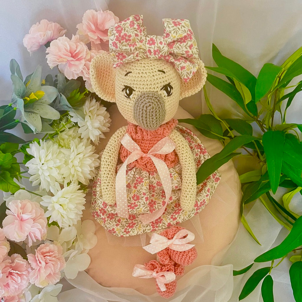 Handmade Crochet Koala Doll Miss Katie |Matching Bag |Matching Scrunchie