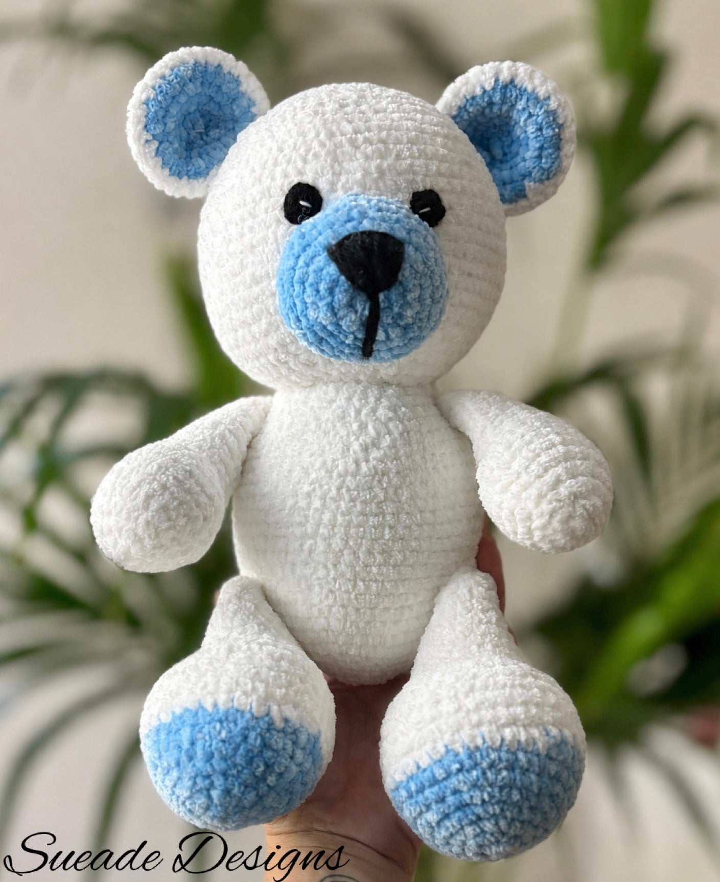 Extra soft crochet blanket and bear