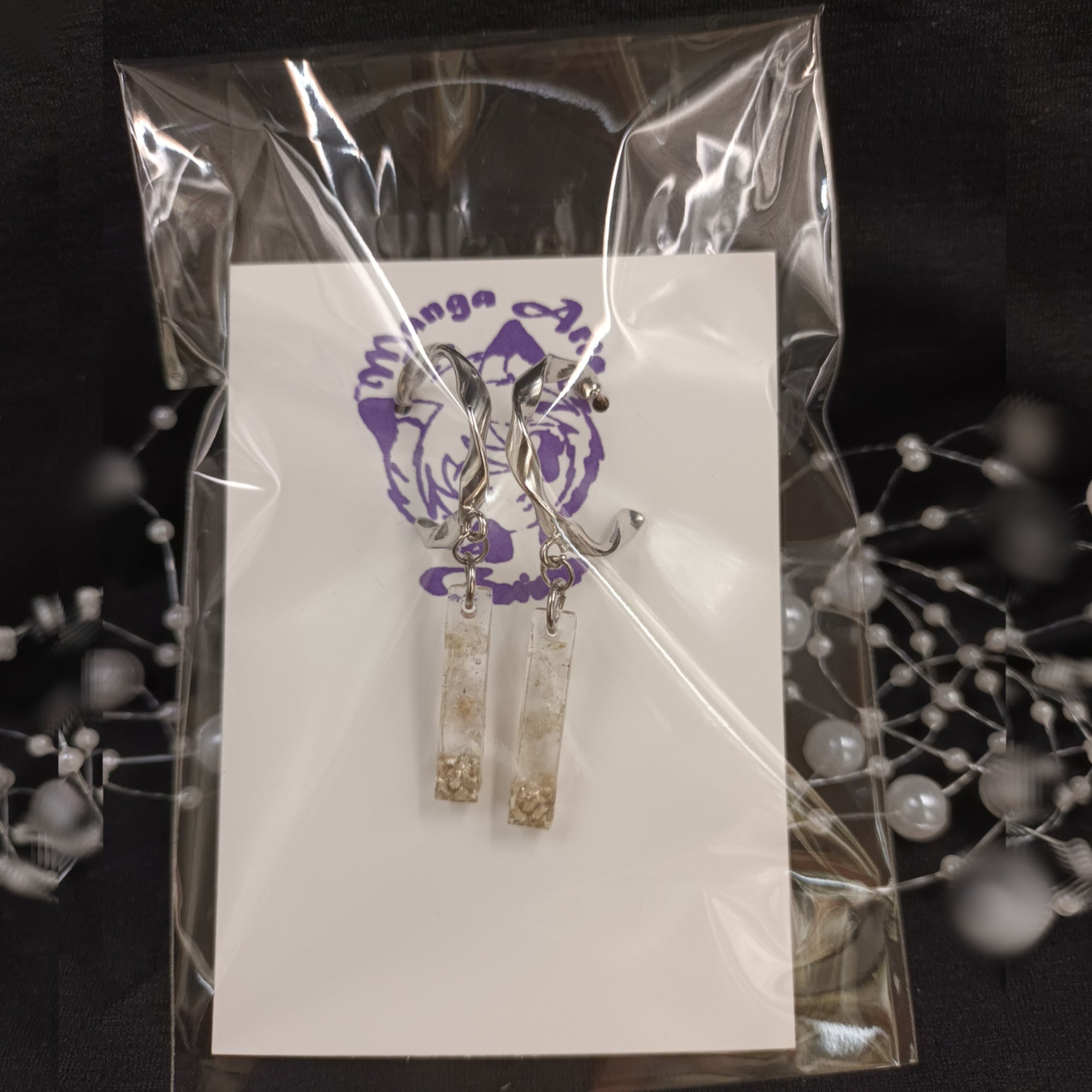 Half Twisted hoop with ice stick earrings