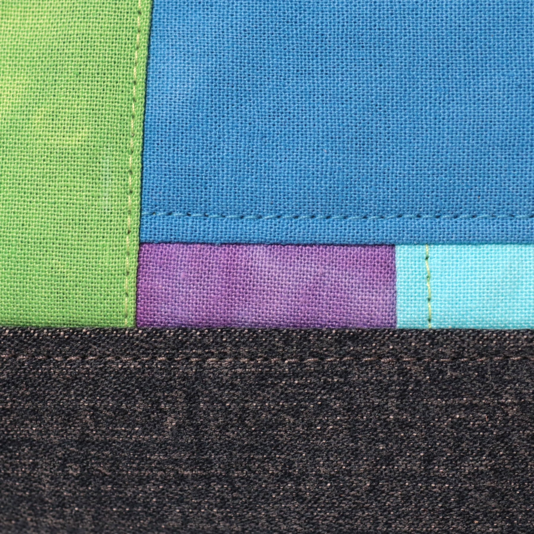 Hand Dyed Zipper Bag, Makeup Bag, Sewing Pouch, Blue and Fuchsia