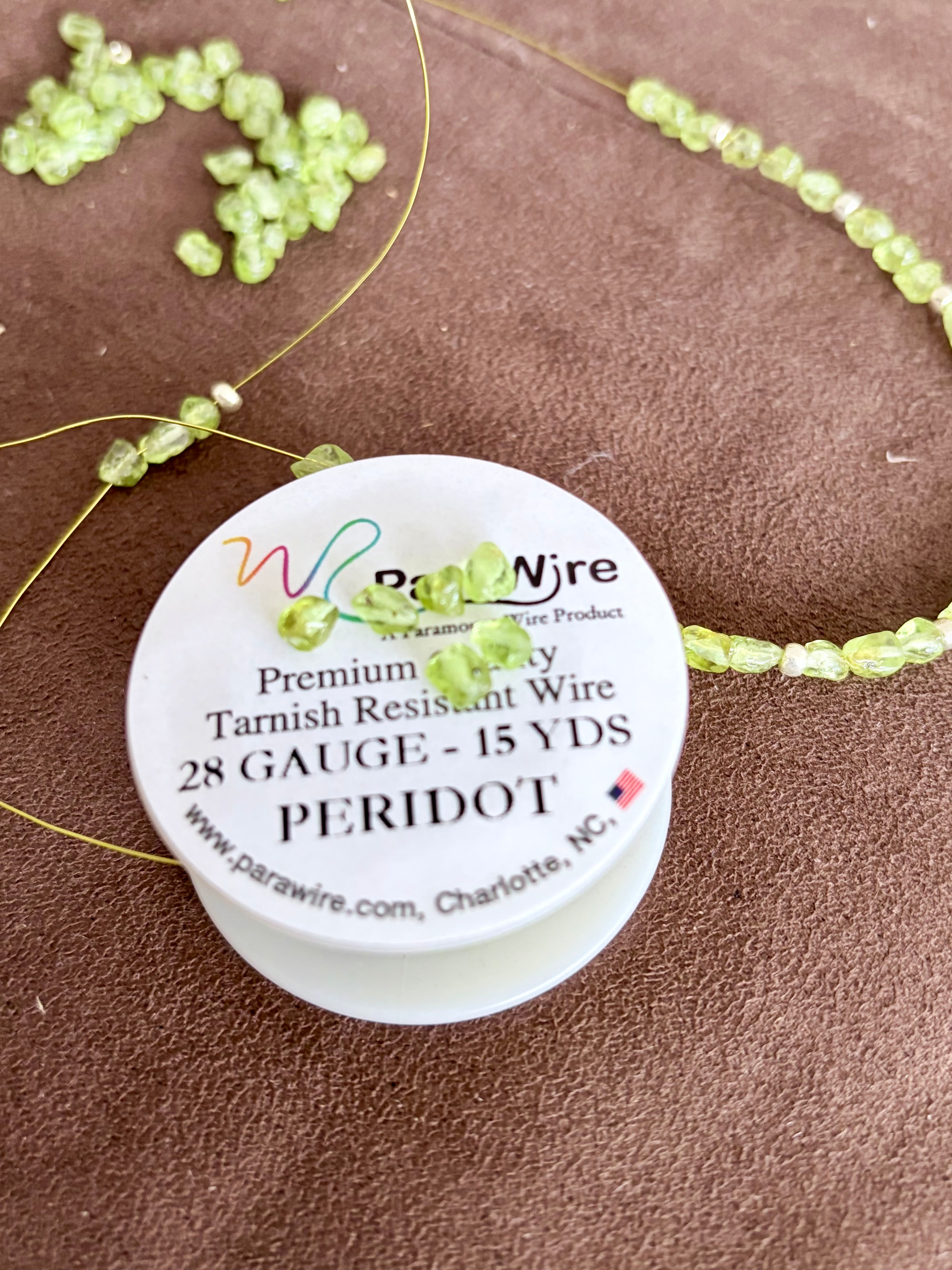 Natural Peridot Necklace-chocker “Joy”