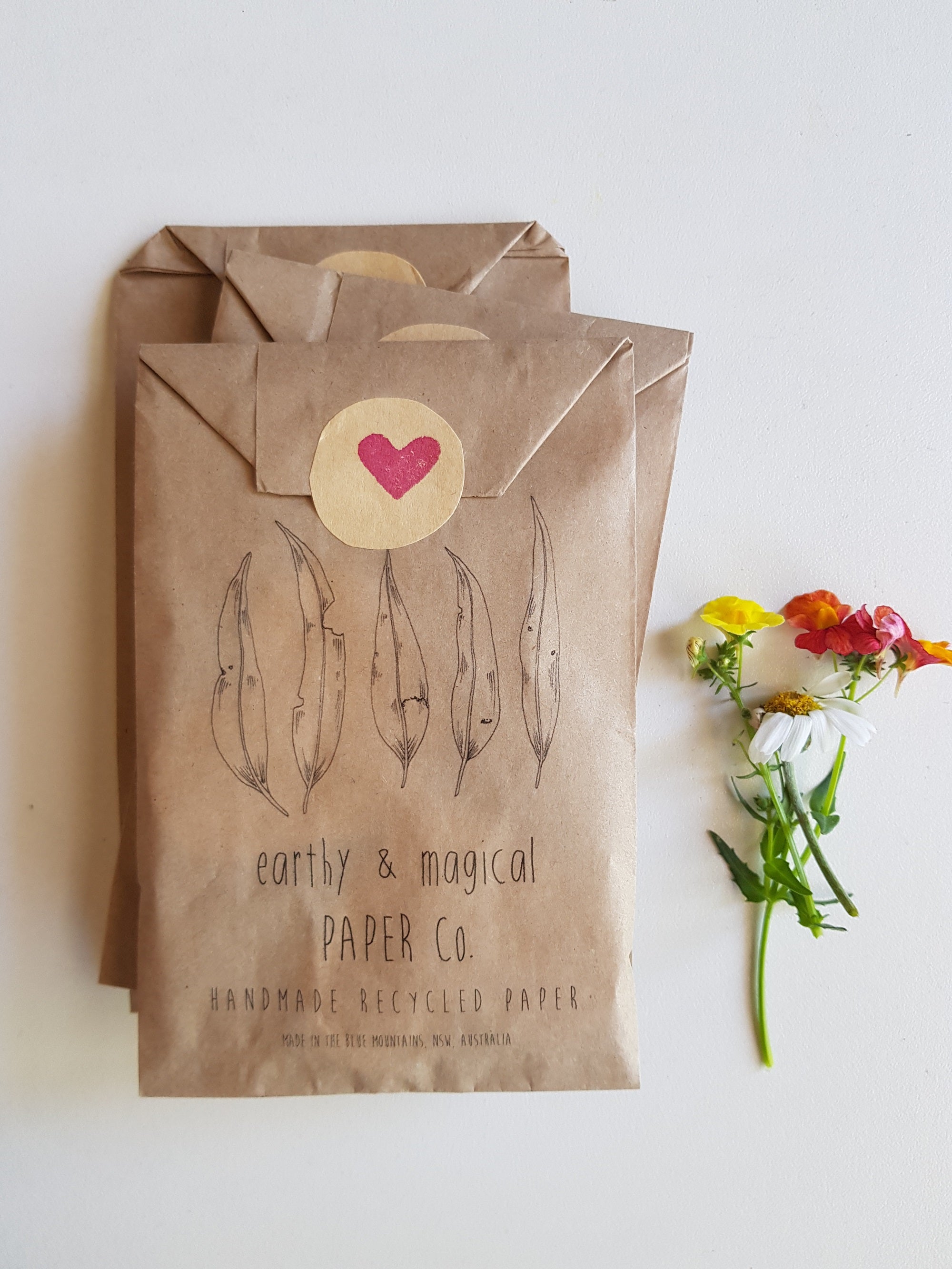 Seeded Plantable handmade paper gift cards- set of 4