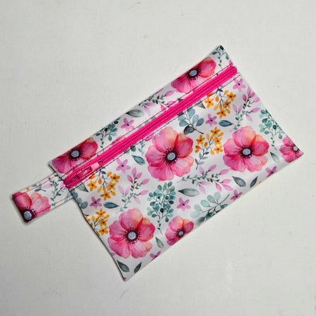 Mini Wet Bag, Pretty Floral fabric, 15cms x 10cms