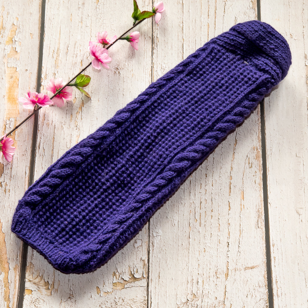 Pet Jumpers - 100% Wool - Hand Knitted - Rice Stitch and Cables - Shawl Collar