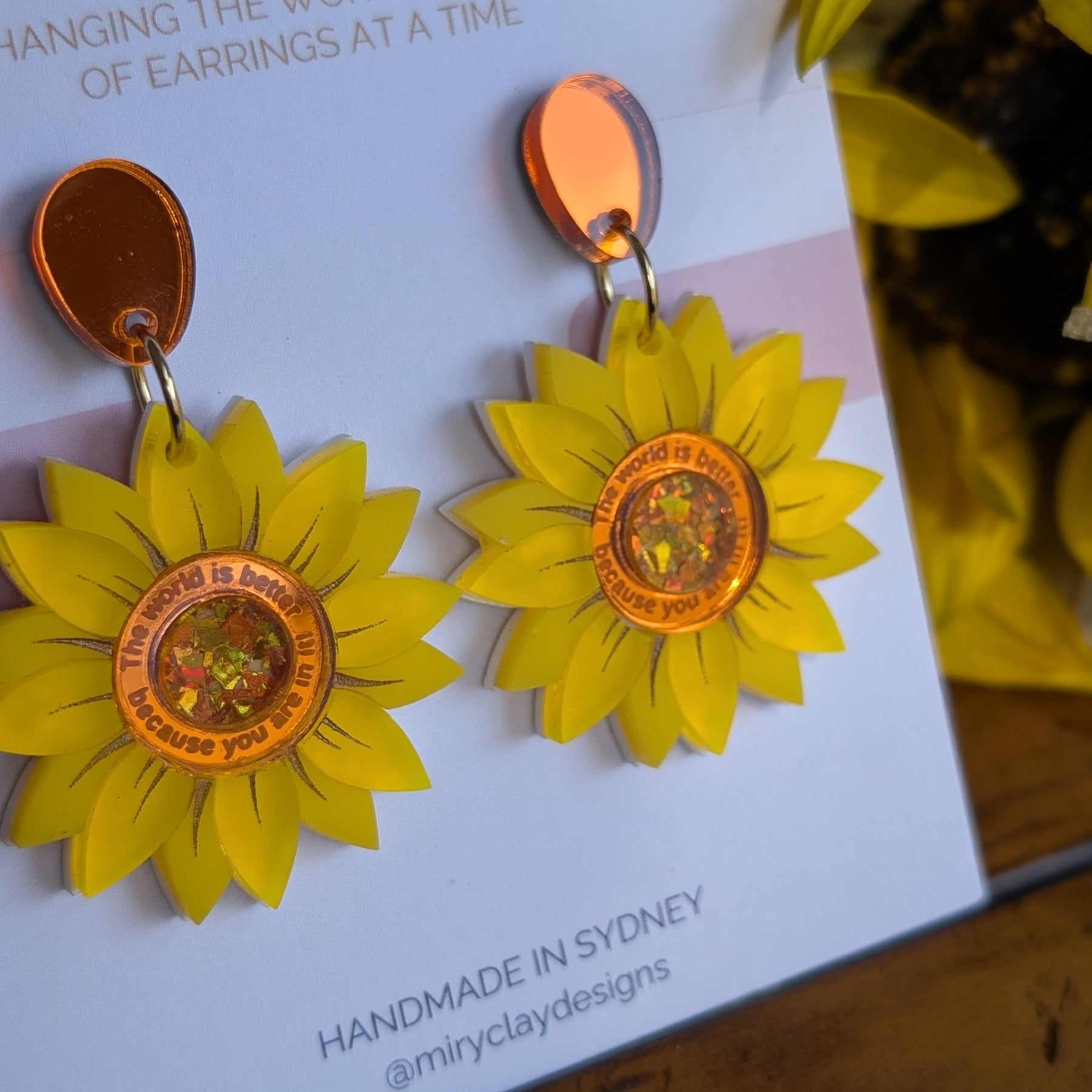 Sunflower Af-fleur-mation  Dangles
