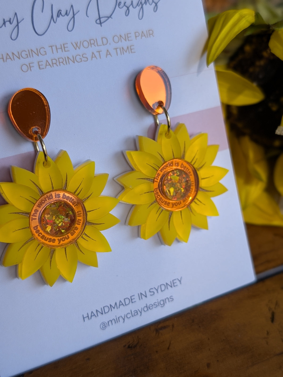 Sunflower Af-fleur-mation  Dangles