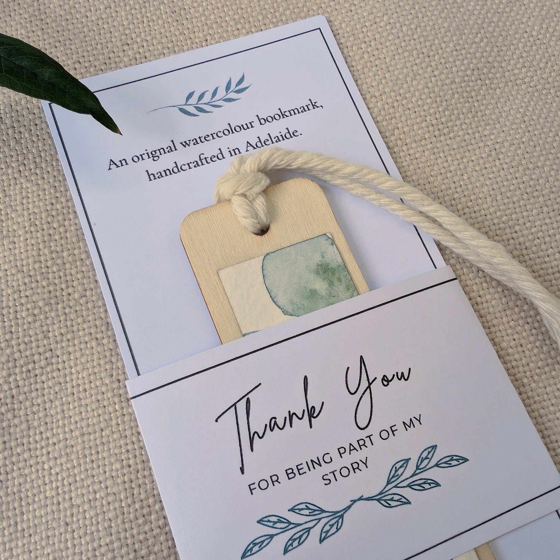 Teacher Thank You Gift | Original Watercolour Bookmark | Handmade in Adelaide