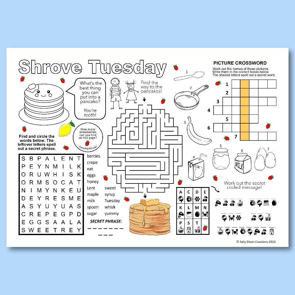 Puzzle Placemats _ Pancake Day - 1