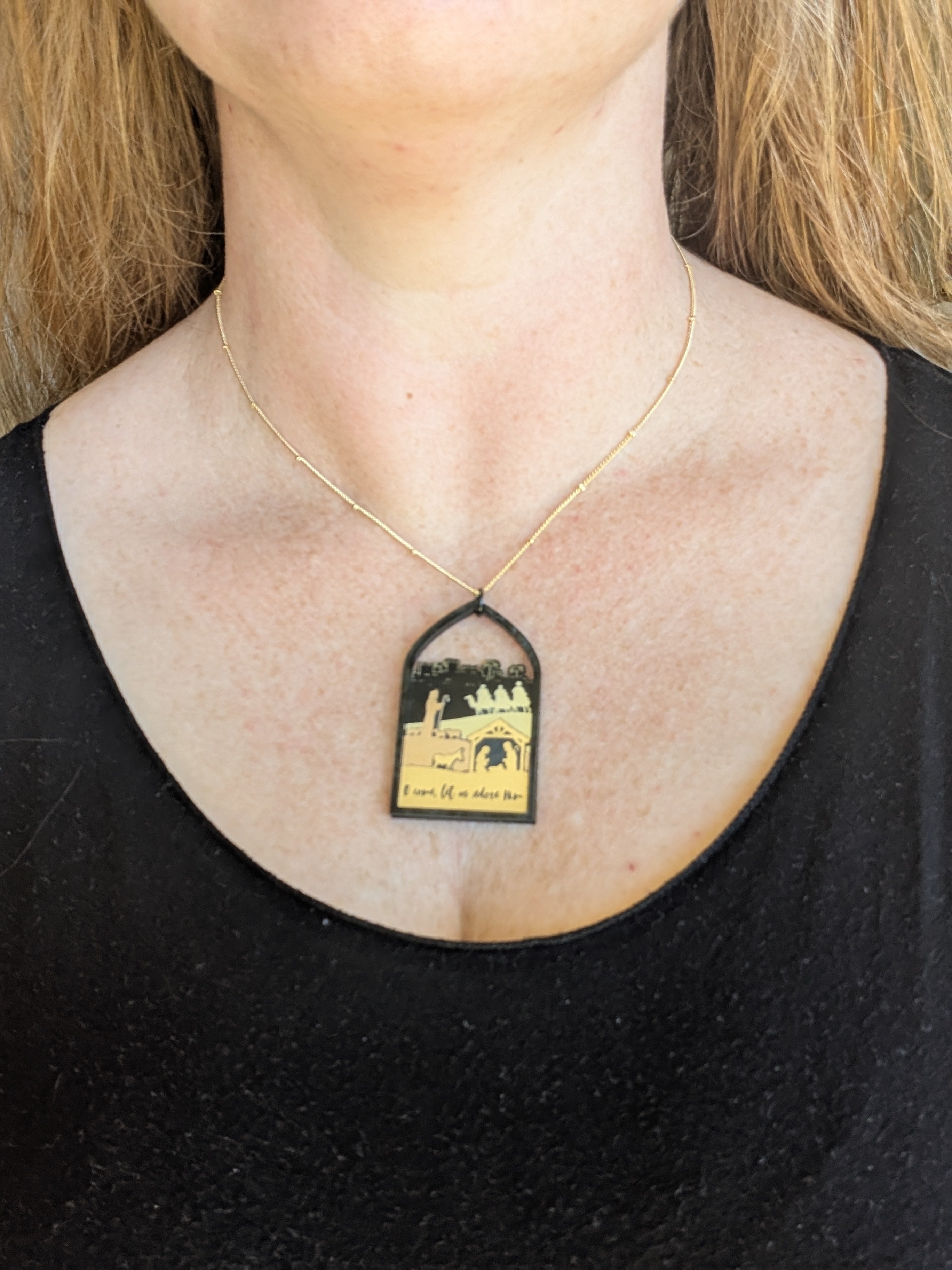 O Come let us adore Him Necklace