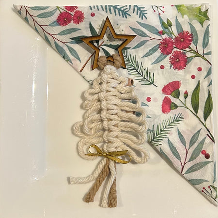 10 Cream Christmas Tree Table Decorations