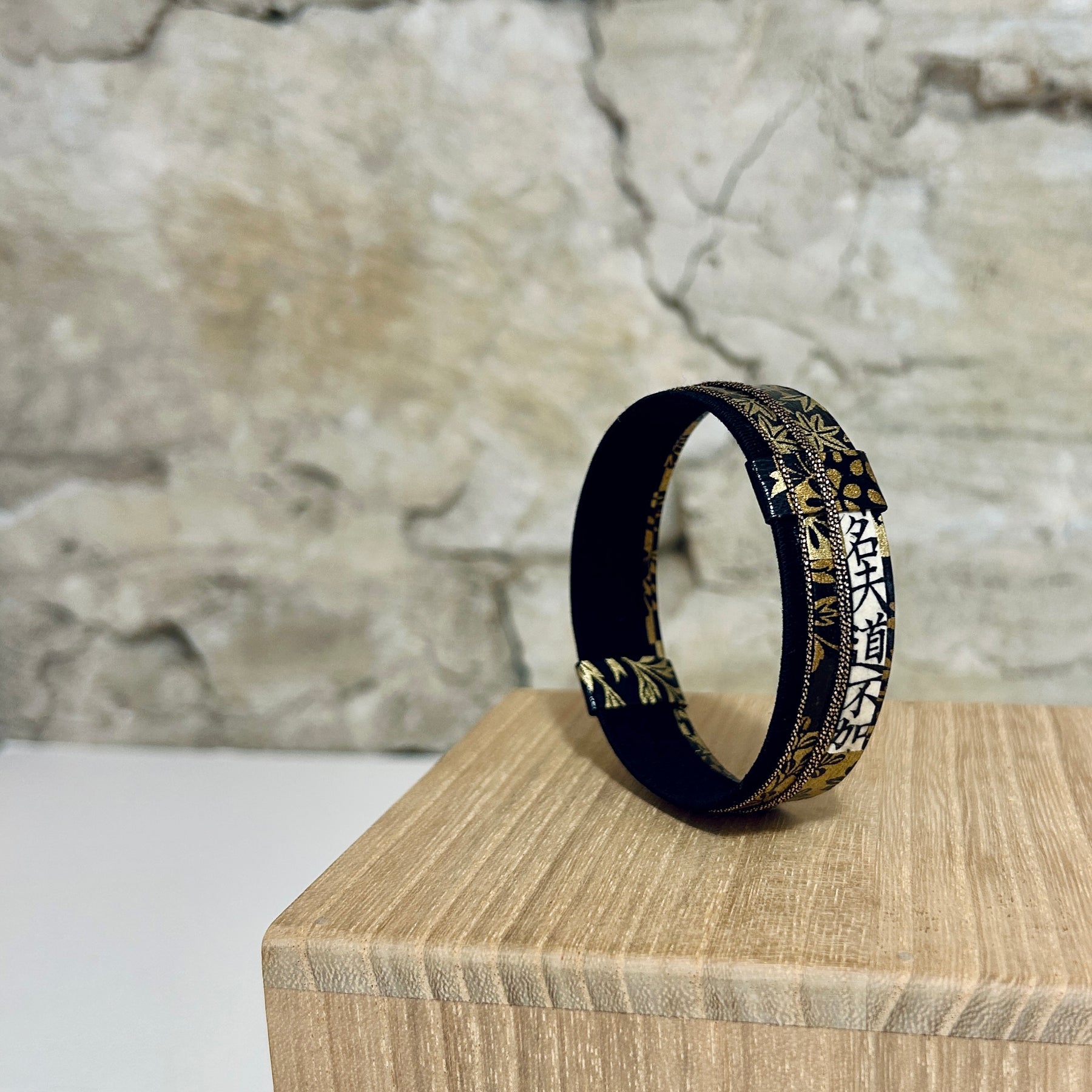 Bangle Japanese Washi Paper Black Gold - BNE-21-22-23