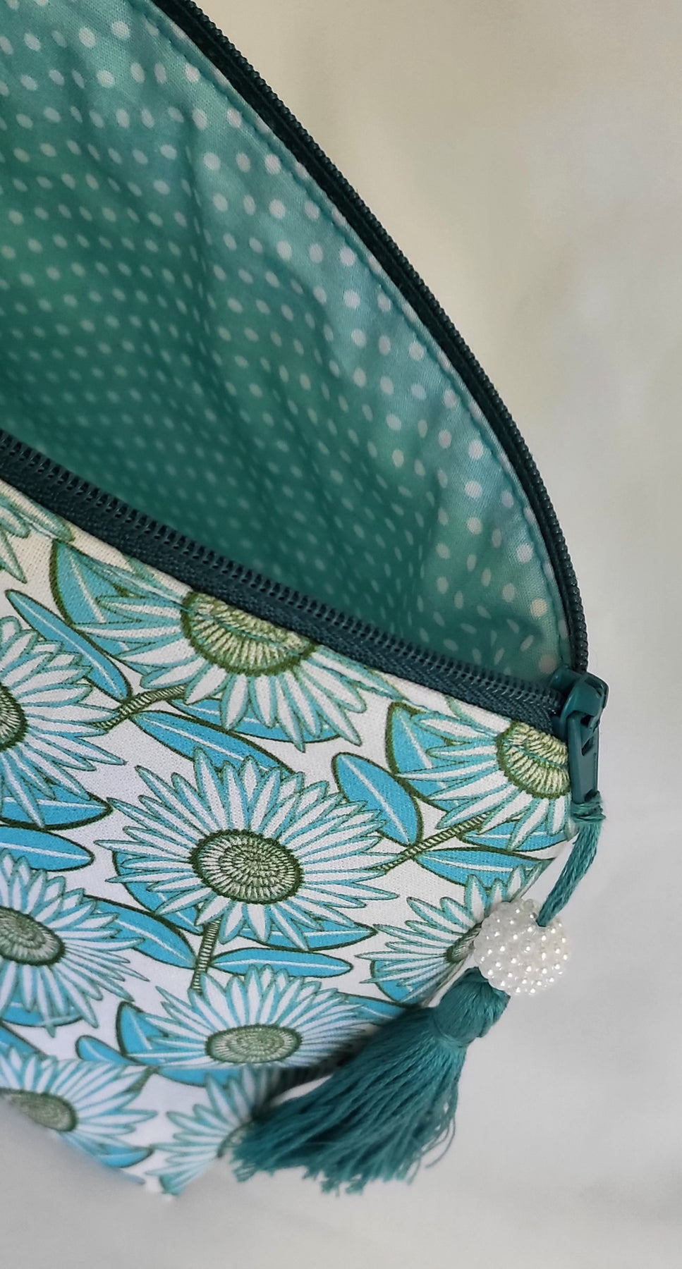 Makeup or Cosmetic Travel Pouch in Cool Blue Floral - Mother's Day Gift | Still.