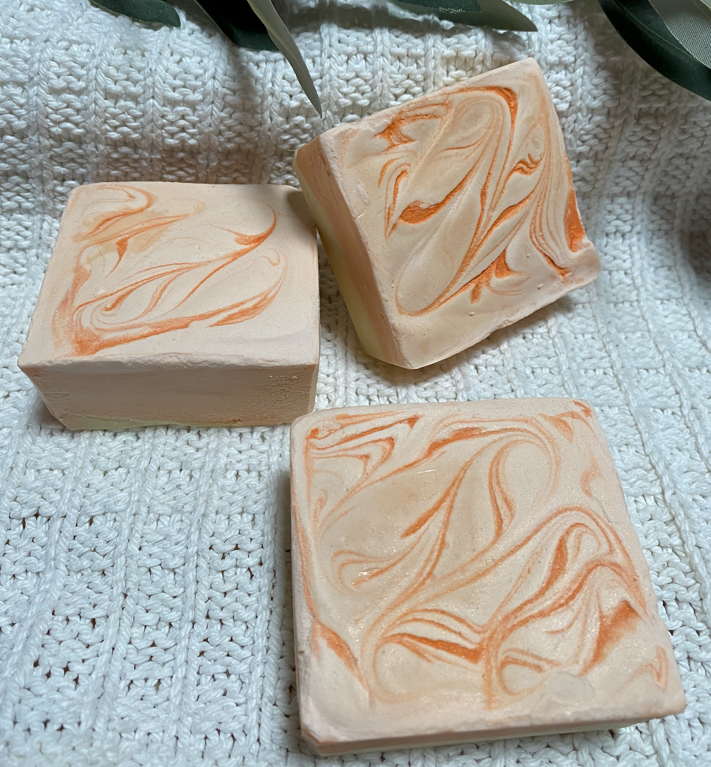 Orange chiffon artisan soap