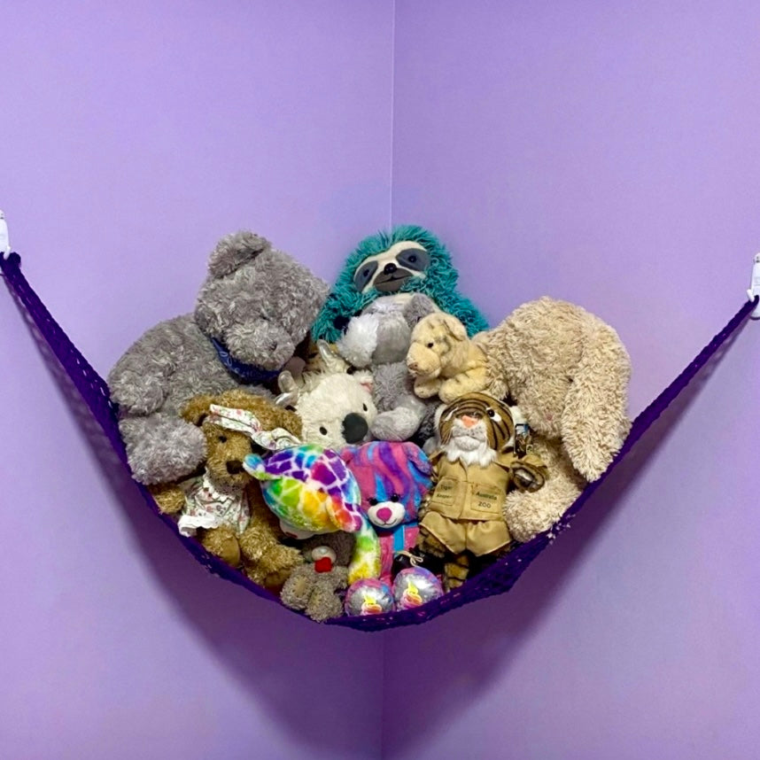Crochet Toy Hammock for Plush Toys | Handmade Soft Toy Storage | Kids Room & Nursery Decor | Wall Hammock