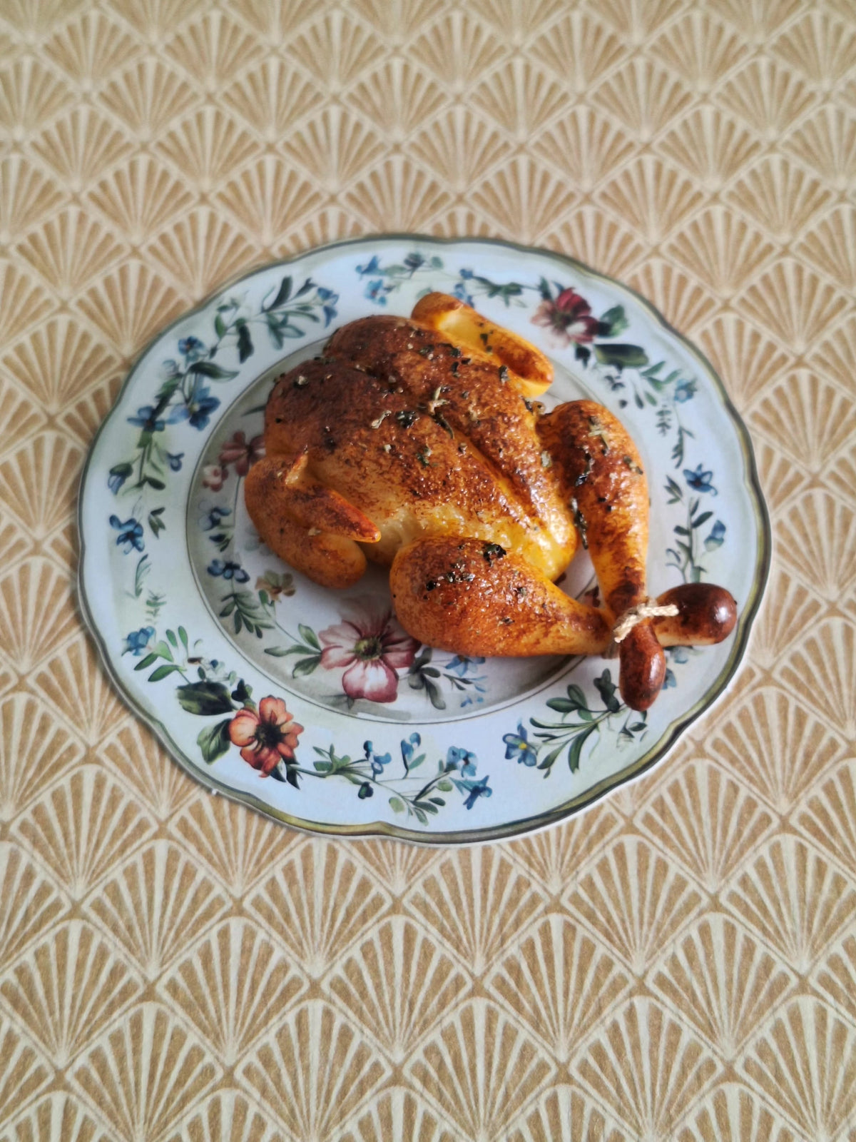 Roast Turkey (with ornate serving tongs)