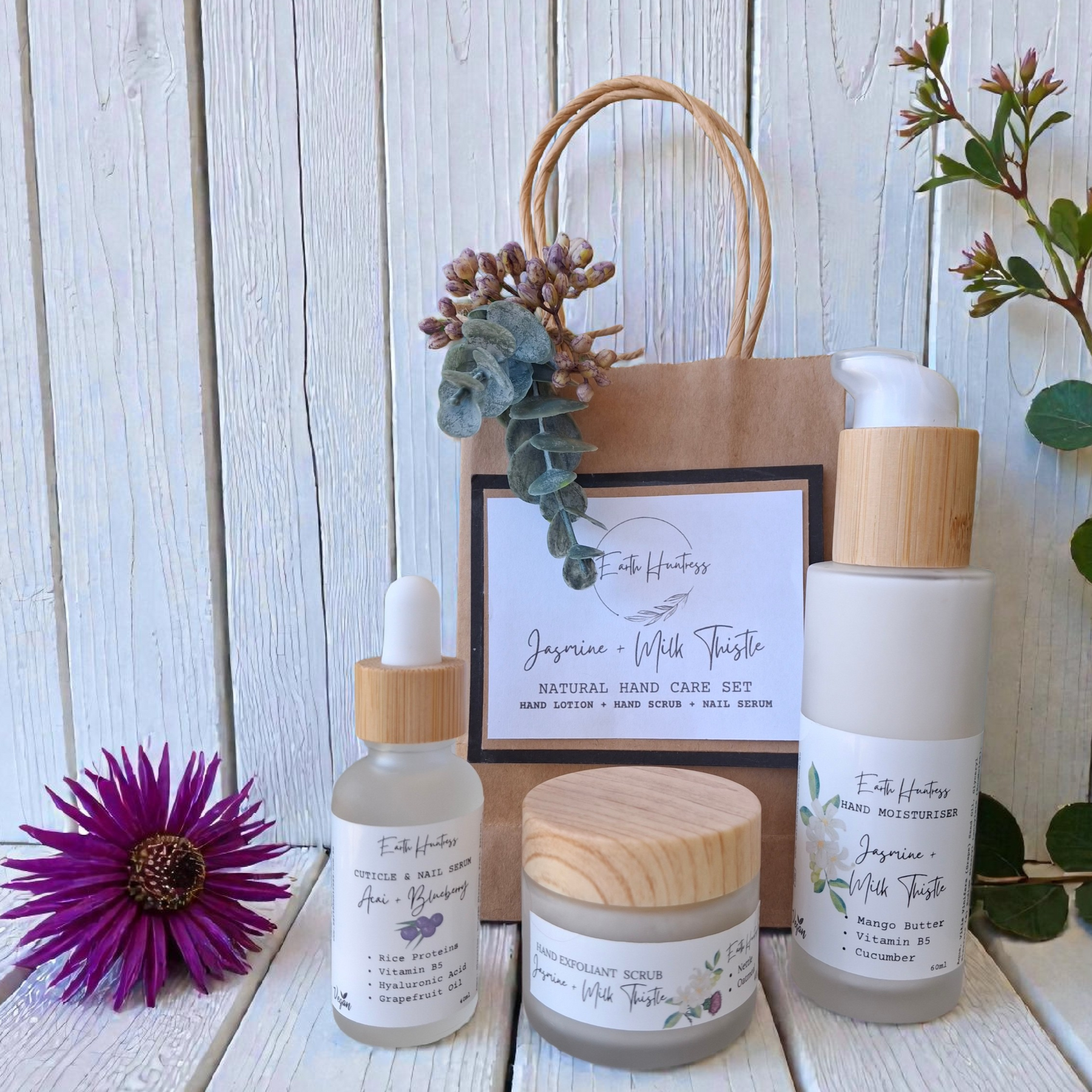 Hand Care Set. Jasmine + Milk Thistle with Nettle.