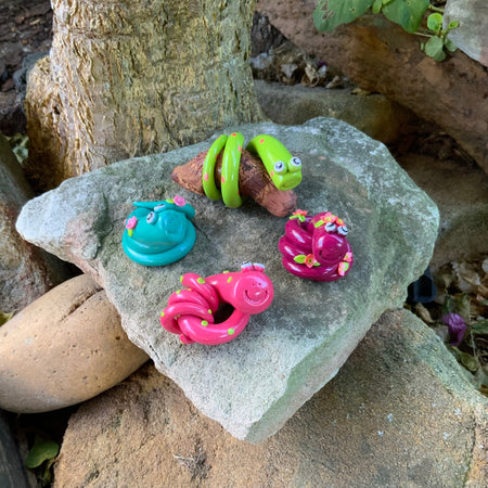 The Slither Squad | Whimsical Handmade Snake Trio Decor