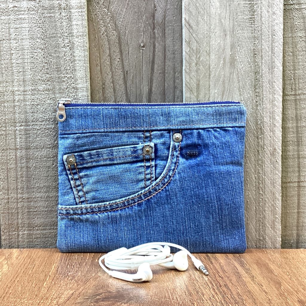 Handmade Upcycled Denim Purse – Jeans Pocket