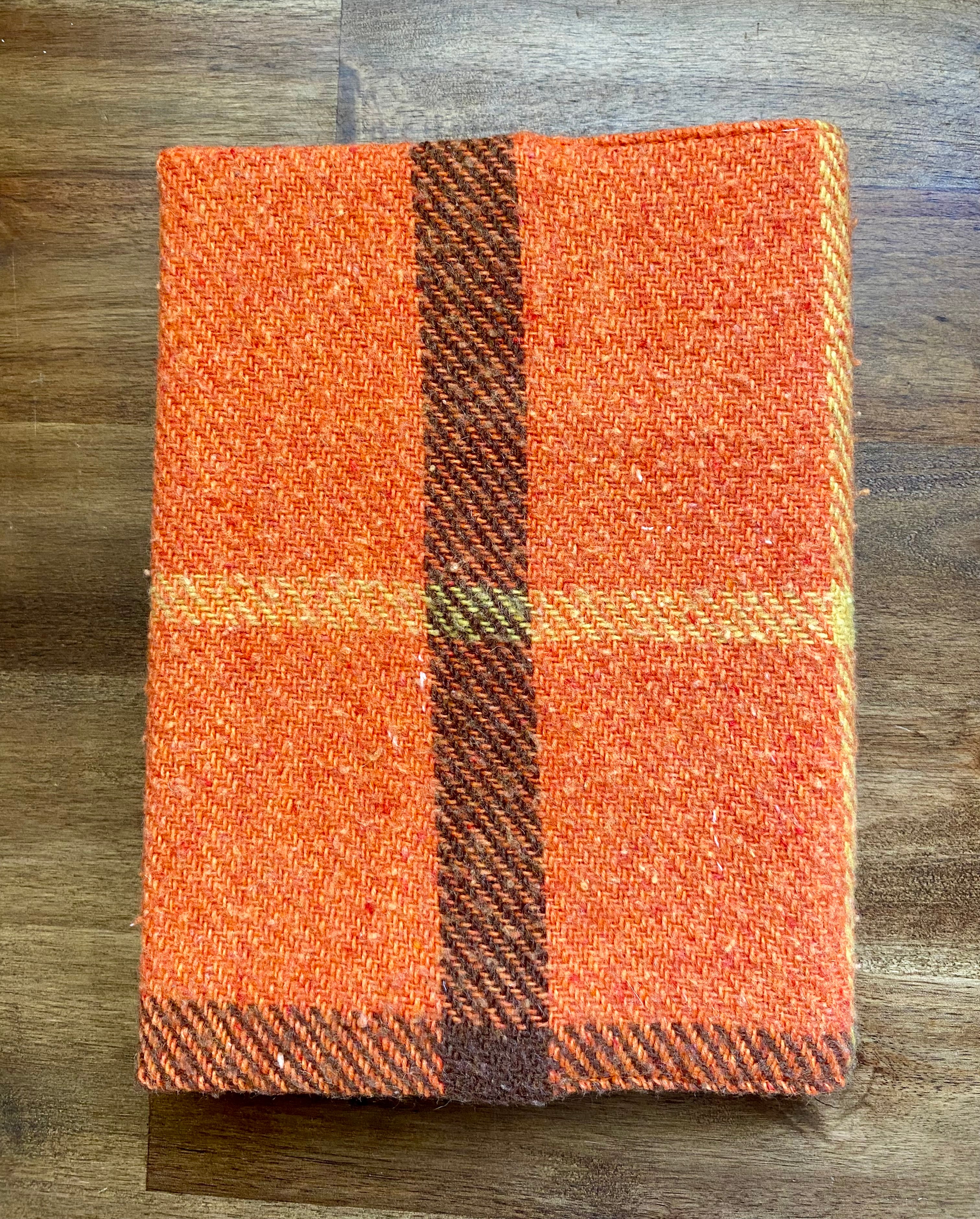 A5 Upcycled Notebook Highland Cow - Orange