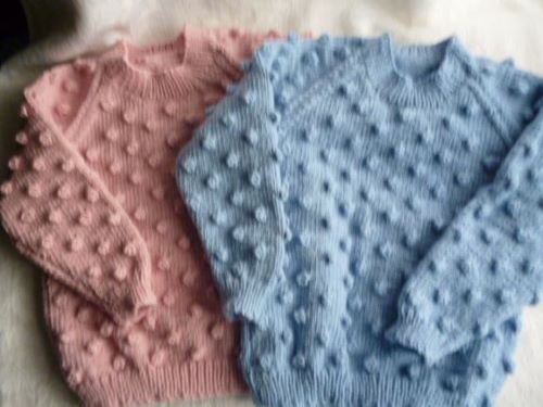 Bobble Jumper size 1 hand knitted