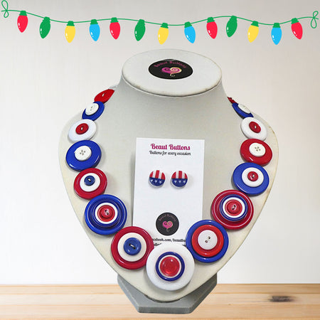 Colourful Button necklace - Viva USA!
