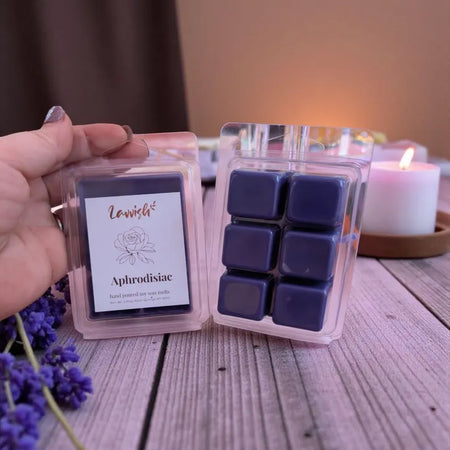 Lavvish Aphrodisiac Soy Wax Melts • Heart Shaped Pink Wax Melts Clamshell • Hand Poured Rose Scented Wax Tart • Romantic Self Care Gift