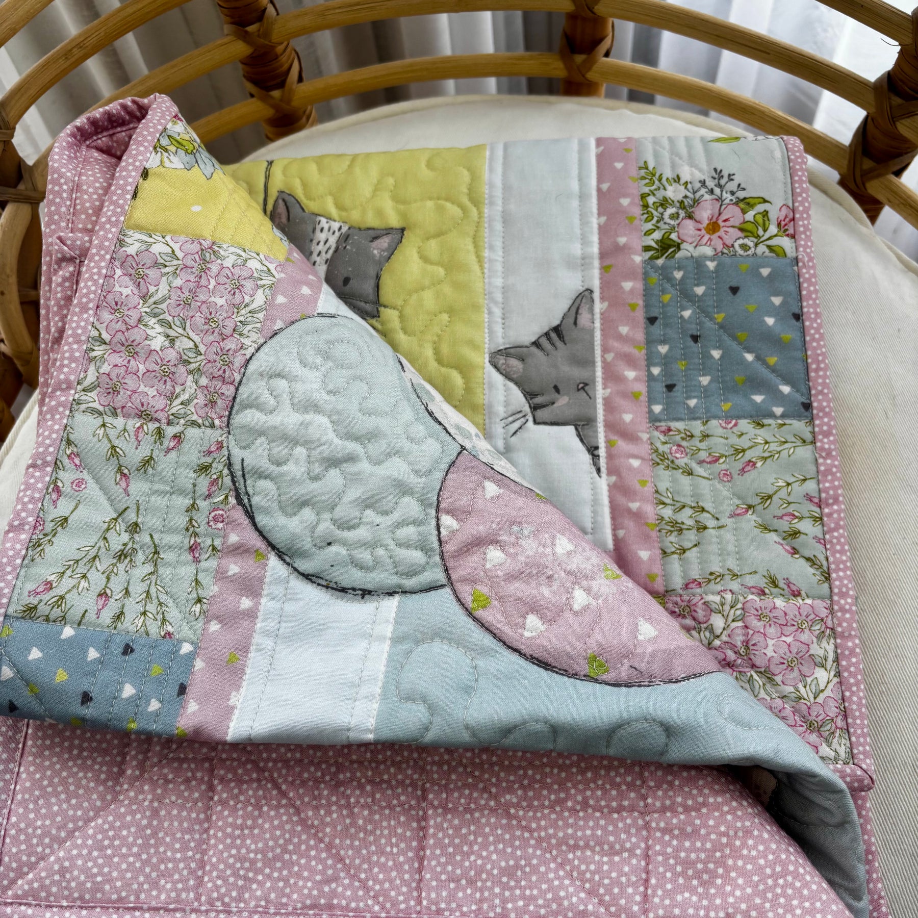 Quilted baby blanket