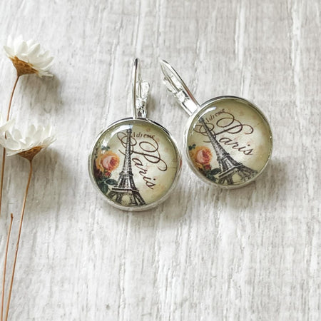 Paris Earrings • Eiffel Tower in Hooks, Levers, Studs or Clip Ons