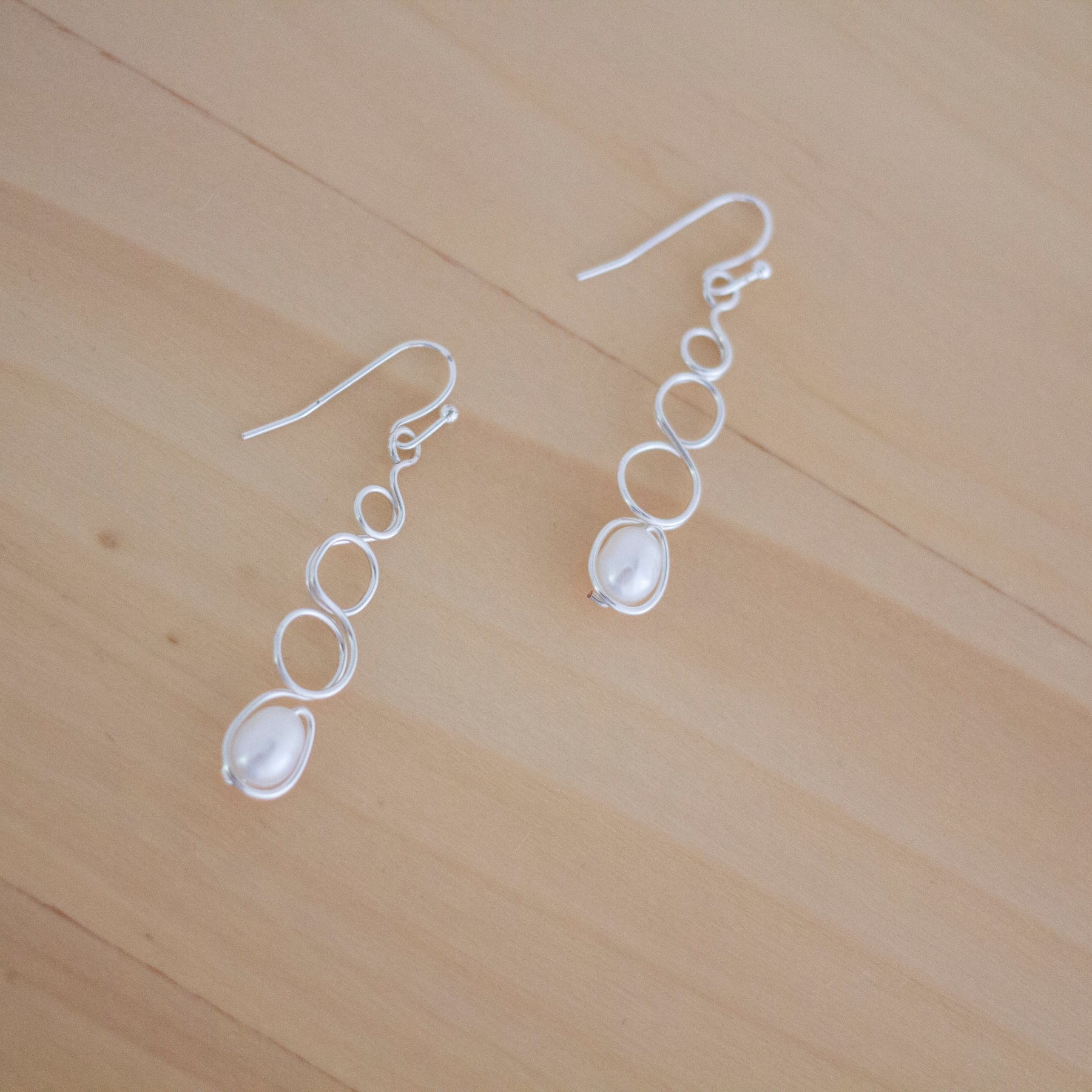 White Freshwater Pearl Earrings & Necklace Set