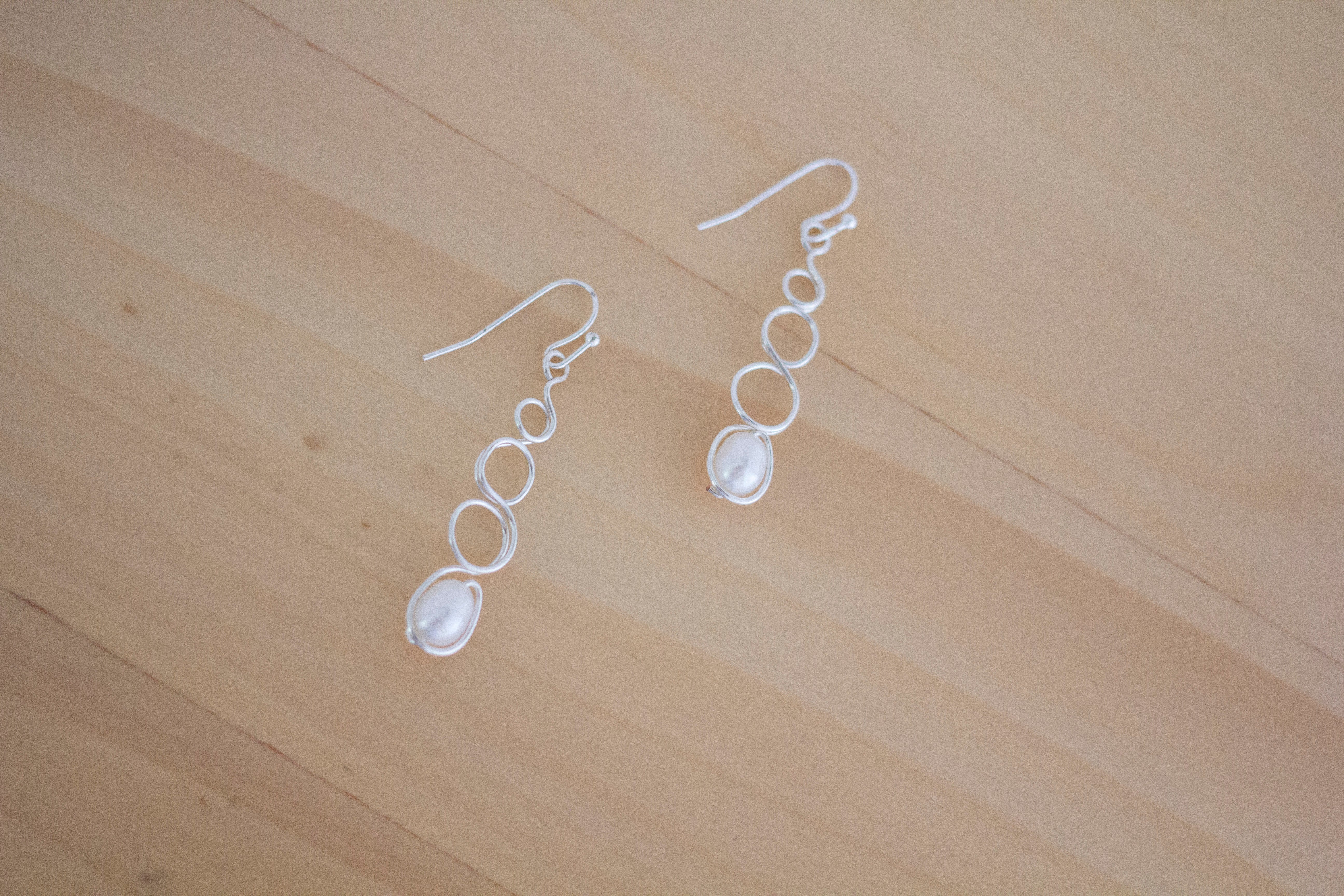 White Freshwater Pearl Earrings & Necklace Set