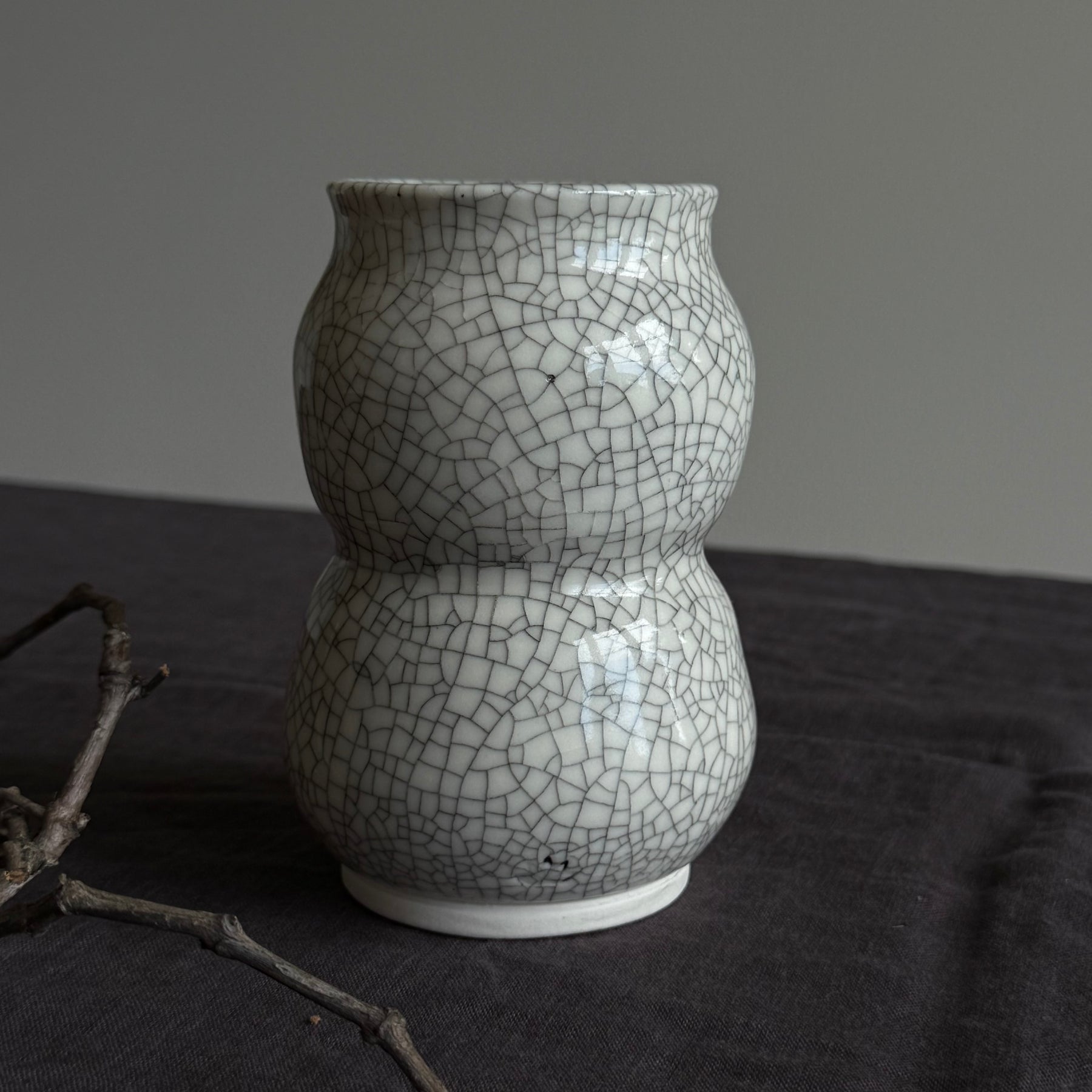 Relic Vessel Porcelain Vase | Handmade Crackle Glaze Ceramic |  Wabi Sabi Home Decor