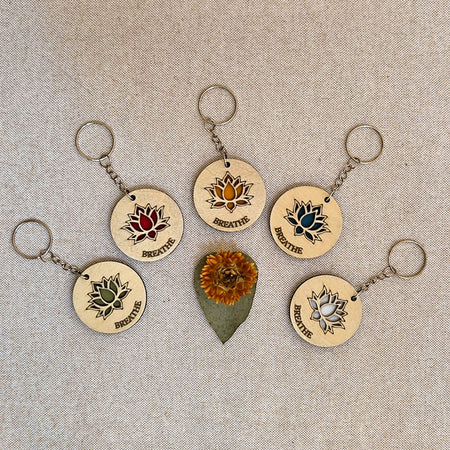 BREATHE - Handcrafted Timber Keyrings