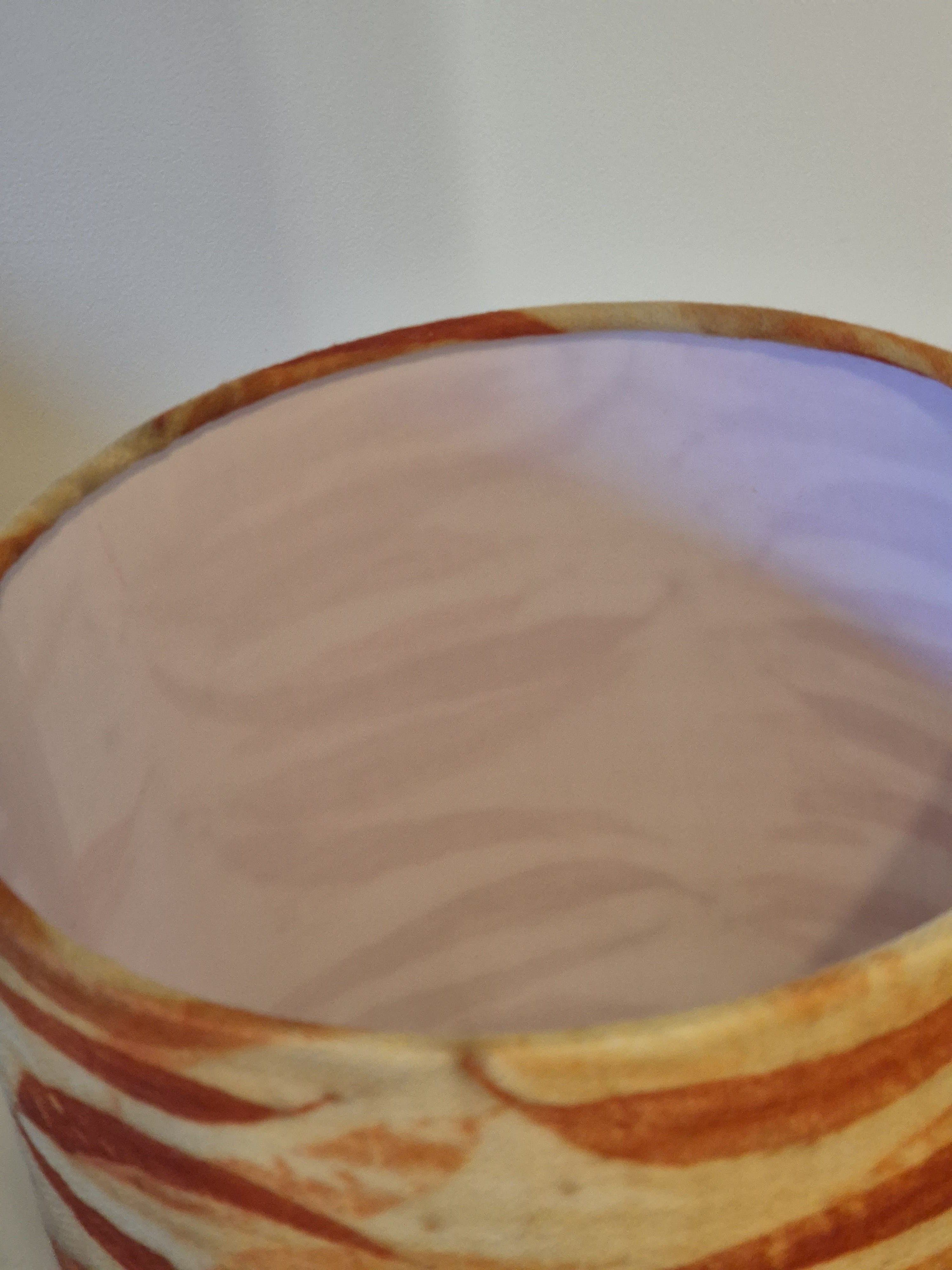 Unique lamp shade with hand printed eucalyptus leaves