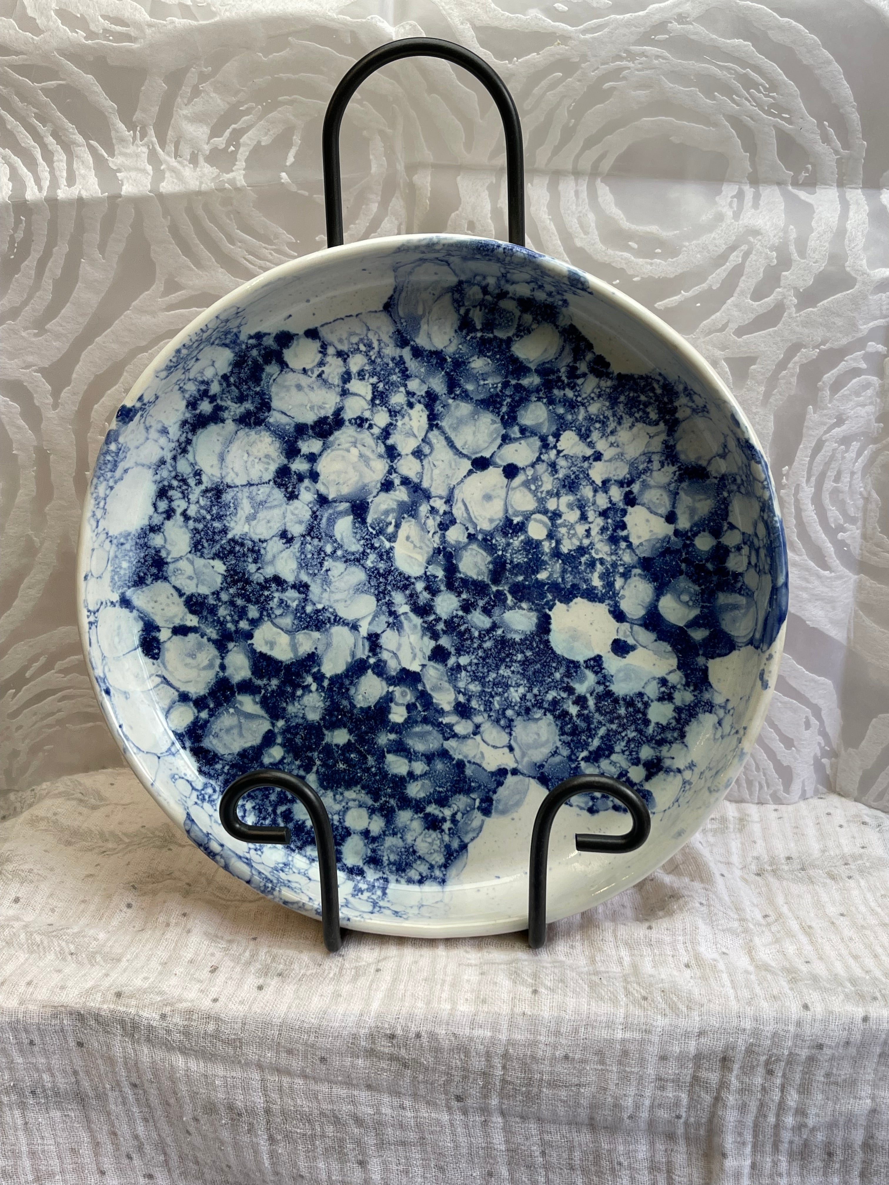 Plate: ‘Blue Bubbles’